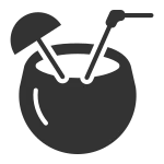 Coconut Holiday Tourism SVG Icon